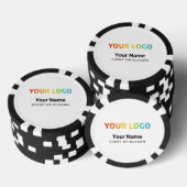Custom Inline Business Logo, Name, Website Pokerchips (Stapel)