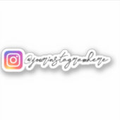 Custom Instagram Calligrafy Sticker (Vorderseite)