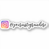 Custom Instagram Calligrafy Sticker (Vorderseite)