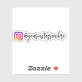 Custom Instagram Calligrafy Sticker (Blatt)