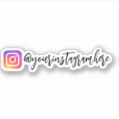 Custom Instagram Calligrafy Sticker (Vorderseite)