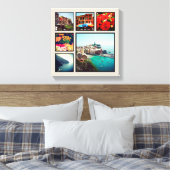 Custom Instagram Foto Collage Wrapped Canvas Art Leinwanddruck (Insitu (Schlafzimmer))