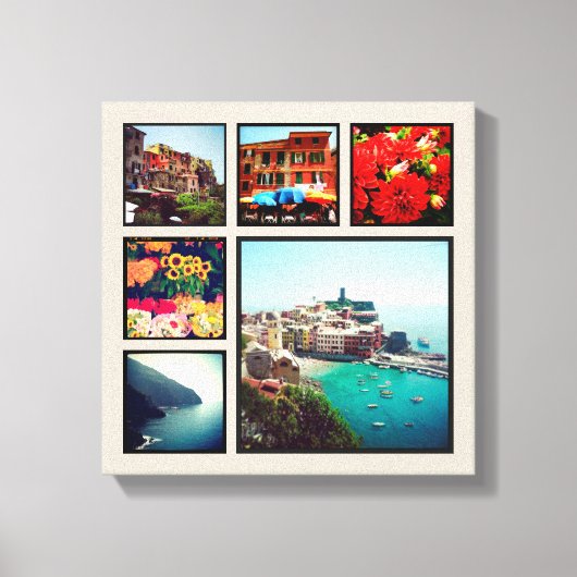Custom Instagram Foto Collage Wrapped Canvas Art Leinwanddruck (Vorderseite)