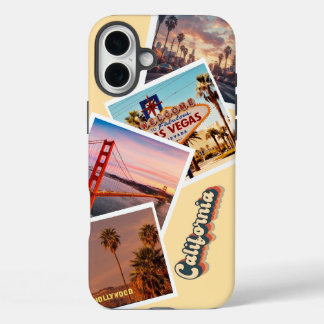 Custom Instagram Photo California Travel Collage iPhone 16 Plus Hülle