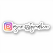 Custom Instagram Social Media Sticker (Vorderseite)
