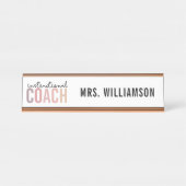 Custom Instructional Coach Educational Coach Schreibtischnamensplakette (Vorderseite )