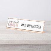 Custom Instructional Coach Educational Coach Schreibtischnamensplakette (Vorderseite )