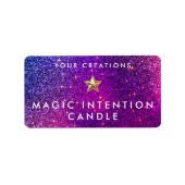 Custom Intention Candle Sticker Labels Adressaufkleber (Vorne)