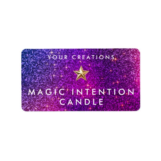 Custom Intention Candle Sticker Labels Adressaufkleber (Vorne)