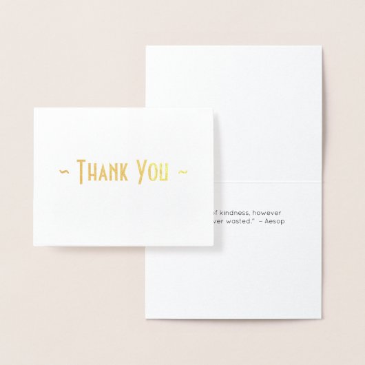 Custom Interior Message Folded Foil Danke Karte (Anzeige)