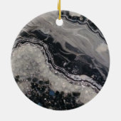 Custom Intial Christmas Geode Keramik Ornament (Hinten)