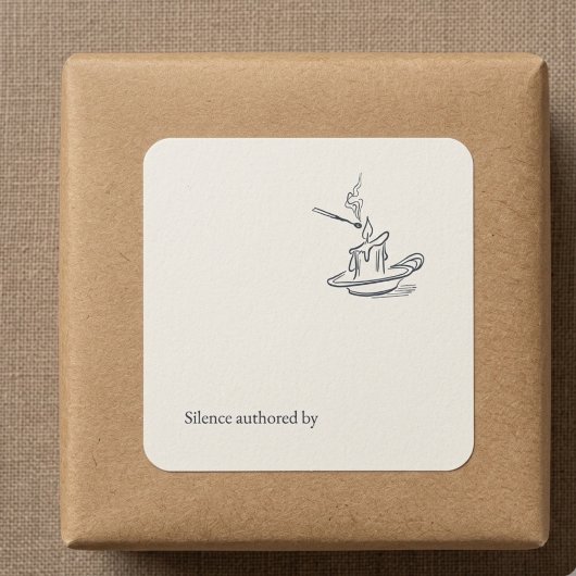 Custom Introvert Gift Minimalist Line Art  Quadratischer Aufkleber