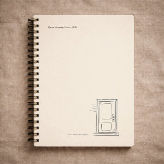 Custom Introvert Gift Quiet Solitude Closed Door Notizblock