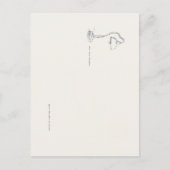 Custom Introvert Minimal Line Art Correspondence Postkarte (Vorderseite)