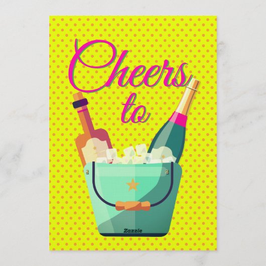 Custom Invitation, Polka Dots, Birthday Party Einladung (Rückseite)