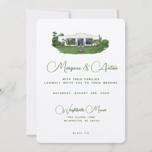 Custom Invitation - Wrightsville Manor NC Einladung (Vorderseite)