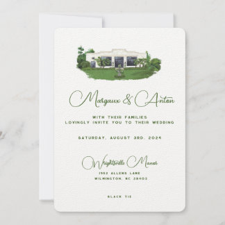 Custom Invitation - Wrightsville Manor NC Einladung