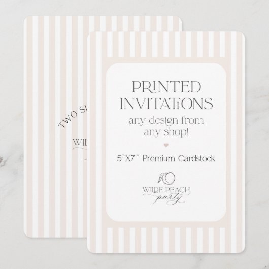 Custom Invitations - Wilde Peach Party Einladung (Vorne/Hinten)