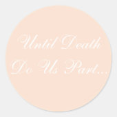 Custom Invite Linen Runder Aufkleber (Vorderseite)