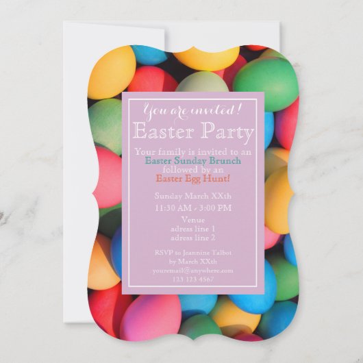 Custom Invite Party Ostereier Hunt Brunch Einladung (Rückseite)