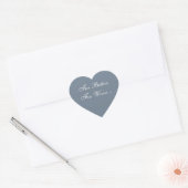 Custom Invite Slate Gray Herz-Aufkleber (Umschlag)