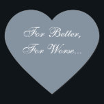 Custom Invite Slate Gray Herz-Aufkleber<br><div class="desc">Color Matching Slate Gray Wedding Theme Slate Gray and White Invite Siegel - Wedding Blog Autoren oft denken: Welche Aufkleber werden wirklich die Hochzeitseinladungen Pop machen? Diese ergänzenden und personalisierbaren Hochzeitsslatte Grau und Weiß-Siegel passen hervorragend zu den Postkarten für Foto und zu den verschiedenen Hochzeitspackungen. Bereit für die Hochzeitszeit von...</div>