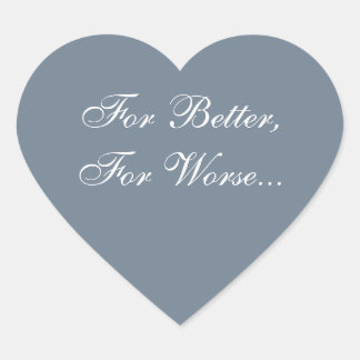 Custom Invite Slate Gray Herz-Aufkleber