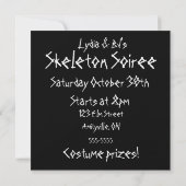 CUSTOM INVITES - X-Ray Skeleton Joy Leap - B&W Einladung (Rückseite)