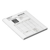 Custom Invoice Order Forms & Business Logo Notizblock (angewinkelt)