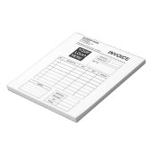 Custom Invoice Order Forms & Business Logo Notizblock (Rotiert)