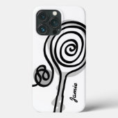 Custom iPhone 13 Pro Case mit Tennisschläger Art (Rückseite)