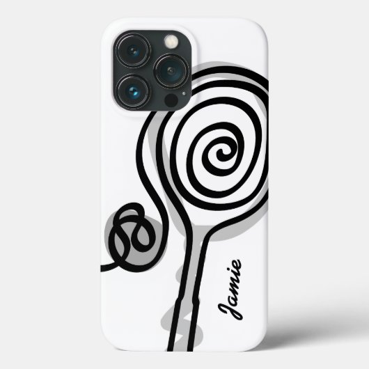 Custom iPhone 13 Pro Case mit Tennisschläger Art (Rückseite)