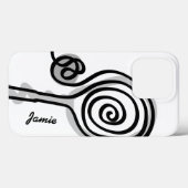 Custom iPhone 13 Pro Case mit Tennisschläger Art (Rückseite (Horizontal))