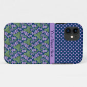 Custom iPhone 5/5s Case, Violets und Polka Dots Case-Mate iPhone Hülle (Rückseite (Horizontal))