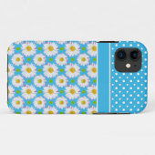 Custom iPhone 5 Xtreme Fall: Polkas, Daisies, Blue Case-Mate iPhone Hülle (Rückseite (Horizontal))