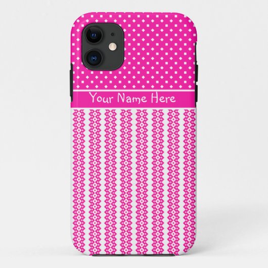 Custom iPhone 5s Xtreme Fall: Candy Pink und White Case-Mate iPhone Hülle (Rückseite)