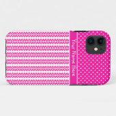 Custom iPhone 5s Xtreme Fall: Candy Pink und White Case-Mate iPhone Hülle (Rückseite (Horizontal))