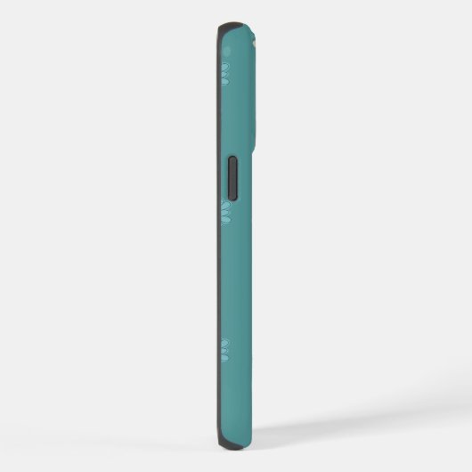 Custom iPhone Protective Case Green Floral & Dot  Hülle (Rechte Seite)