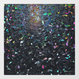 Custom Iridescent Abstract Stained Glass Pattern Fensteraufkleber