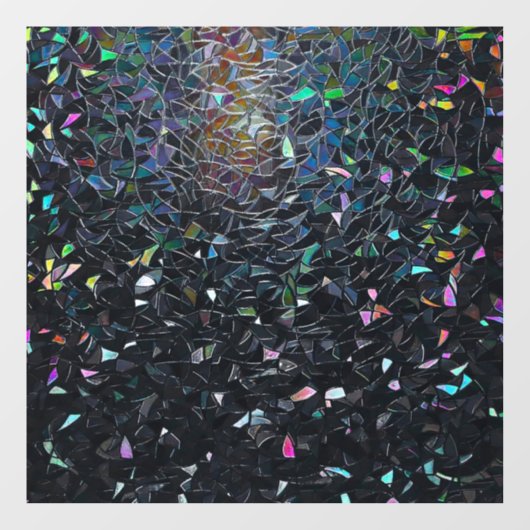 Custom Iridescent Abstract Stained Glass Pattern Fensteraufkleber (Blatt)