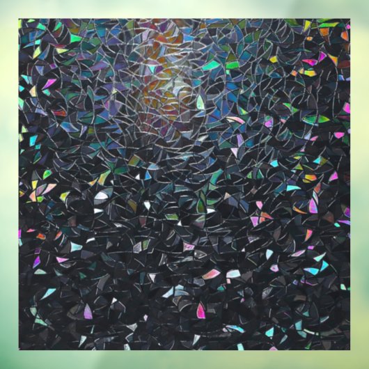 Custom Iridescent Abstract Stained Glass Pattern Fensteraufkleber (Blatt 3)