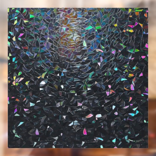 Custom Iridescent Abstract Stained Glass Pattern Fensteraufkleber (Blatt 2)