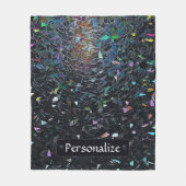 Custom Iridescent Abstract Stained Glass Pattern Fleecedecke (Vorderseite)