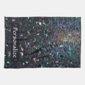 Custom Iridescent Abstract Stained Glass Pattern Geschirrtuch (Horizontal)