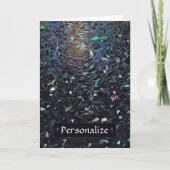 Custom Iridescent Abstract Stained Glass Pattern Karte (Vorderseite)