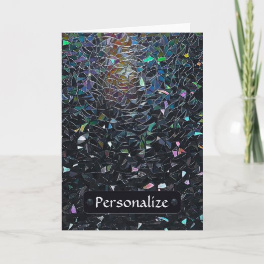 Custom Iridescent Abstract Stained Glass Pattern Karte (Vorderseite)