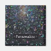 Custom Iridescent Abstract Stained Glass Pattern Magnet (Vorne)