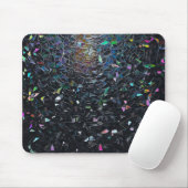 Custom Iridescent Abstract Stained Glass Pattern Mousepad (Mit Mouse)