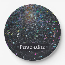 Custom Iridescent Abstract Stained Glass Pattern Pappteller