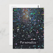 Custom Iridescent Abstract Stained Glass Pattern Postkarte (Vorne/Hinten)